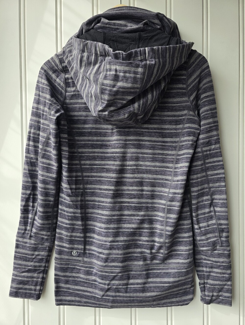 Lululemon Stride Jacket Black Stripes Galore Black Purple Size 6 - Picture 7 of 8